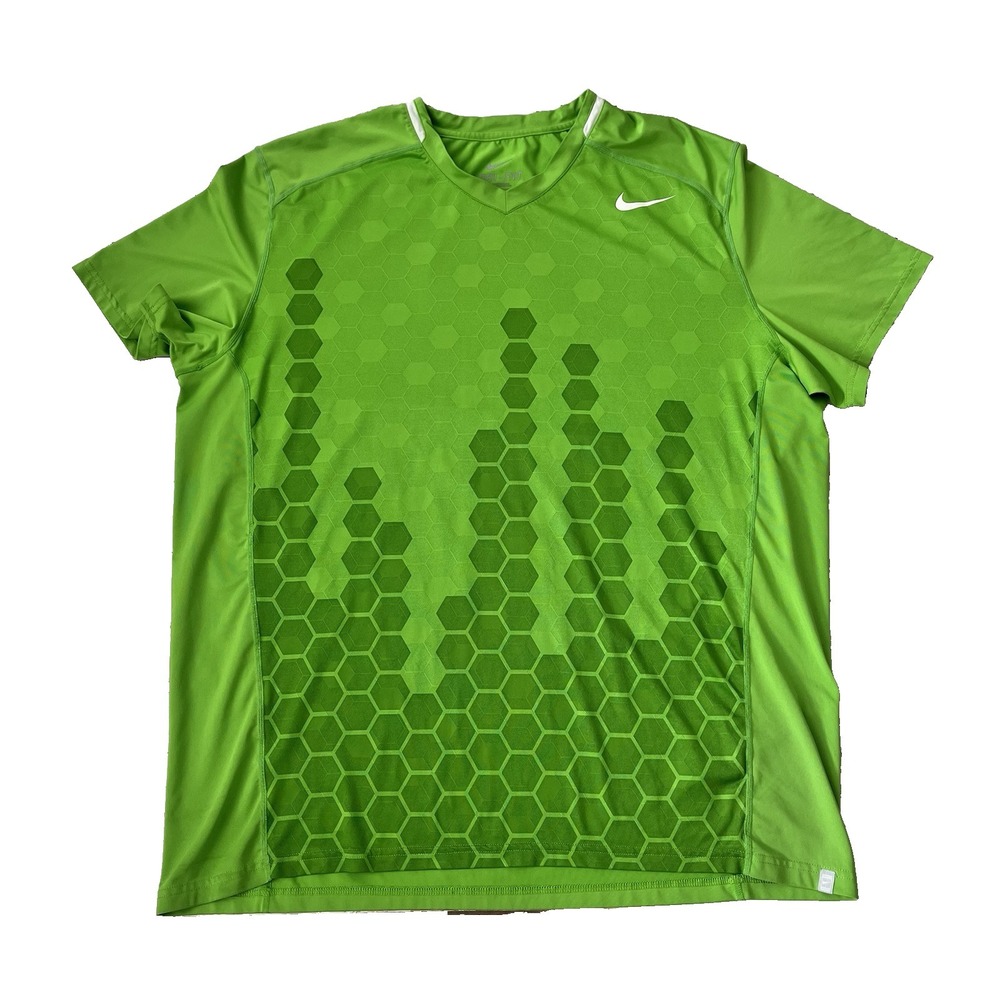 Nike Tennis Dri Fit Jersey 2011 Estoril Open Del Potro T Shirt Men XXL Honeycomb